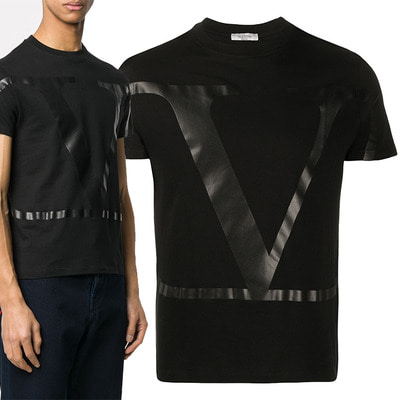 20SS 발렌티노 V로고 티셔츠 블랙 TV3MG02T 5F6 N01