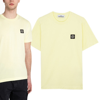 21SS 스톤아일랜드 로고패치 티셔츠 레몬 741524113 V0031