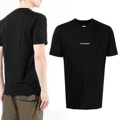 22SS CP COMPANY 베이직 로고 티셔츠 블랙 12CMTS048A
