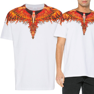 18SS 마르셀로불론 불꽃 날개 프린트 티셔츠 CMAA018S180010060188