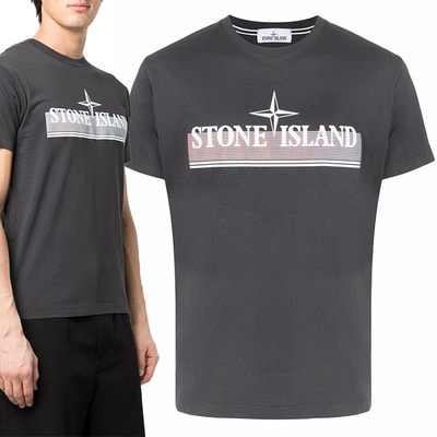 22SS 스톤아일랜드 로고 프린트 티셔츠 V0065