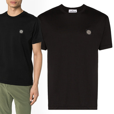 22FW 스톤아일랜드 로고패치 티셔츠 블랙