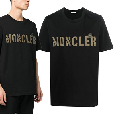 23SS 몽클레어 레터링 로고 티셔츠 블랙 8C000